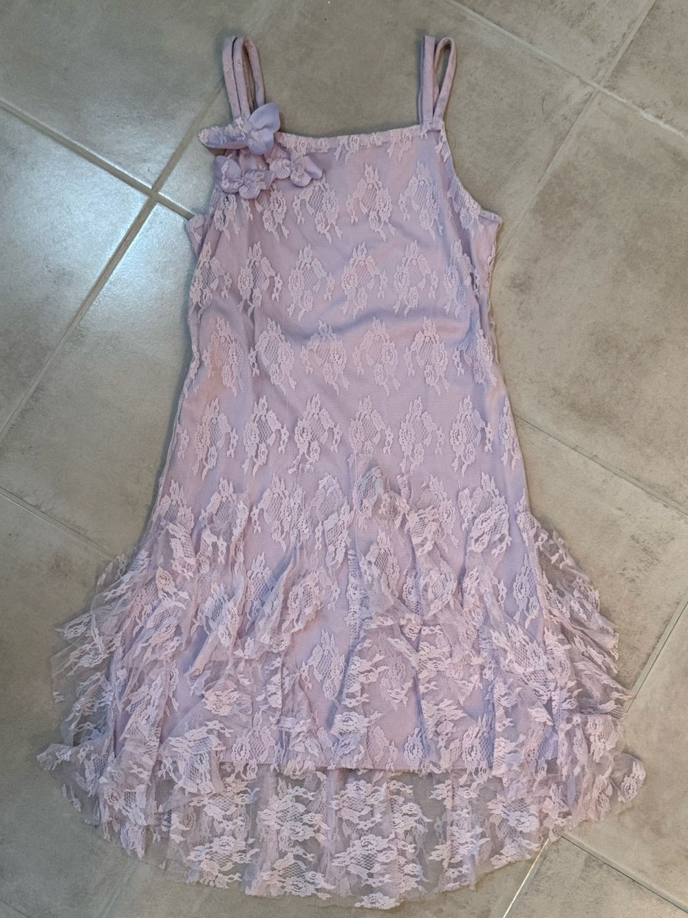 Biscotti Sz 10 Lavender Lace Dress